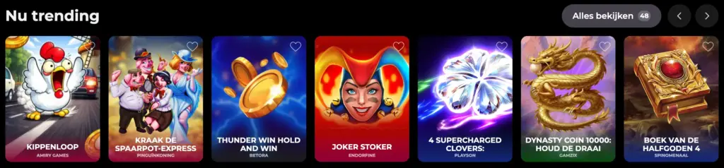 Übersicht der Casino-Spiele